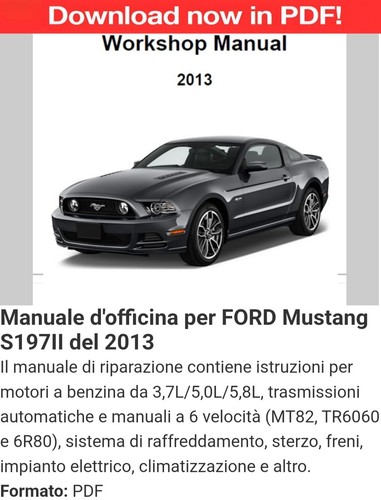 Manuale officina per ford - manuale,