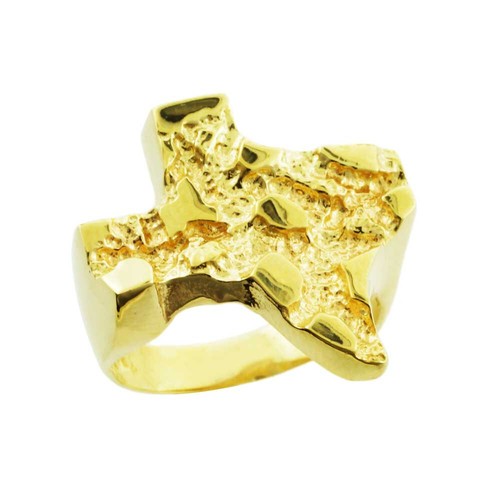 Anello oro texas state nugget - oro,