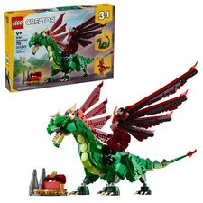 LEGO Creator 3in1 Drago Medievale Giocattolo 31161 - Drago, Ragno, Vichingo