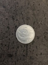 Moneta 5 lire rara del 1954