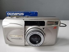 TESTATA Olympus superzoom 80G 35mm fotocamera punta e scatta pellicola