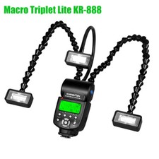 Flash fotocamera KR-888 KR888 Macro Triplet Lite GN58 Speedlite con testa flash 3 pezzi