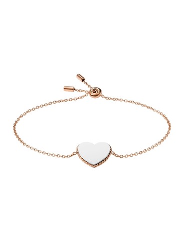 Bracciale donna fossil cuore - bracciale,