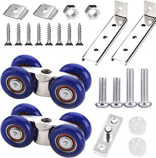 2 Pezzi Carrello Porta Scorrevole Kit, Rulli per Porta Scorrevole in Acciaio Ino