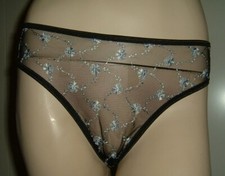 SLIP MUTANDA CULOTTE NERO VANITY TAGLIA 5/L SEXY LINGERIE INTIMO