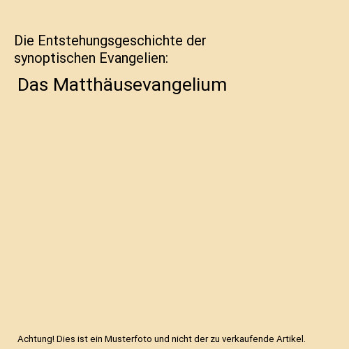 Die entstehungsgeschichte der - die,