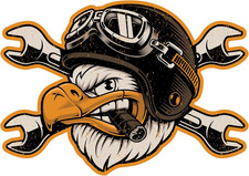 Adesivo Vintage Con Aquila per