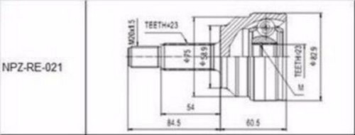 Kit giunti esterni renault - esterni,