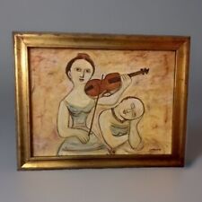 ?  Quadro antico omaggio a Massimo Campigli 1895-1971  Tela olio su intonaco