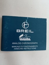 BREIL Manta Analog Chronograph Libretto Istruzioni Orologio Cronografo 