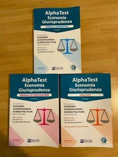 ALPHA TEST economia e giurisprudenza, 3 volumi e 4000 quiz per test ingresso.