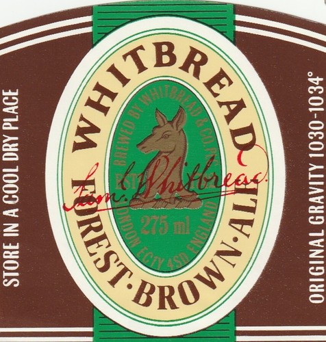 Beer bottle label whitbread - -,