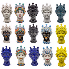 TESTE DI MORO H40 CERAMICA VERUS CALTAGIRONE VARI COLORI