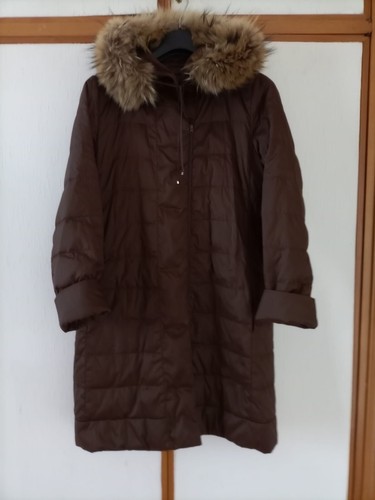 Piumino lungo marrone max - marrone,