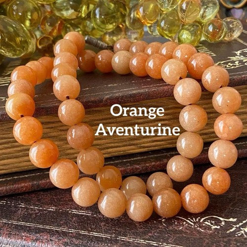 Collana avventurina arancione