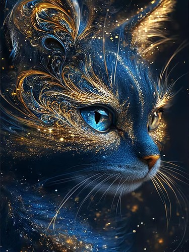 Kit pittura diamante gatto - diamante,