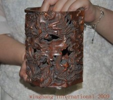 Vaso matita 6" legno bambù