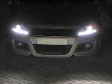 FARI ANTERIORI DAYLINE OPEL ASTRA H DAYLIGHT NERI O CROMO LED DIURNI DAL 04--09