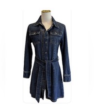 Zara Denim Button Down Long