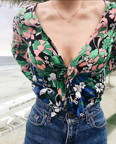 Zara top stampa - stampa, floreale