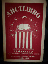 ARCILIBRO  ALMANACCO DEL LIBRO 1930  RAVAGNATI EDITORE MILANO