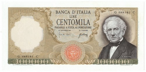 100000 lire alessandro manzoni - 100000,