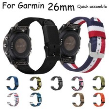 Cinturino orologio nylon 26mm per Garmin Fenix 3 5x 6x più cinturino di ricambio Quick End
