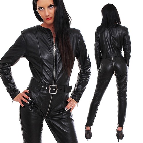 Tuta vera pelle catsuit - ,