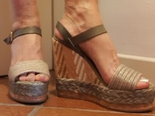 Sandali in corda e pelle come