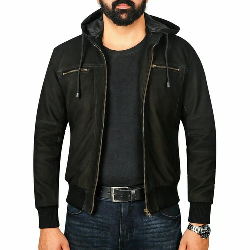 Giacca nera zip - pelle, di