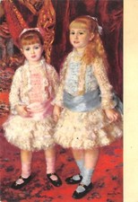 AL3-157) CARTOLINA RENOIR ROSA E AZZURRO VIAGGIATA 