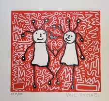 Paul Kostabi serigrafia shopping  Sprkl Love