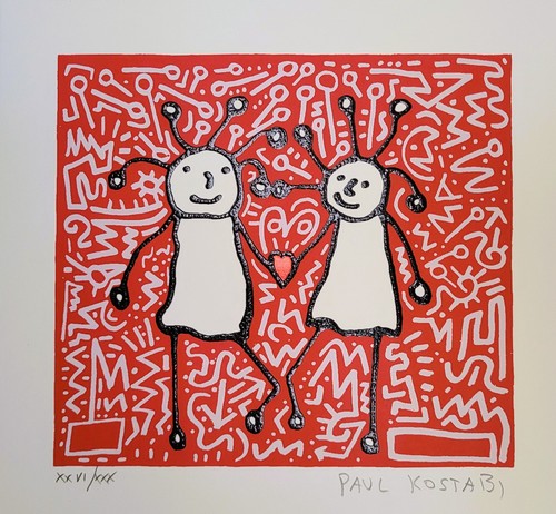 Paul kostabi serigrafia - paul,