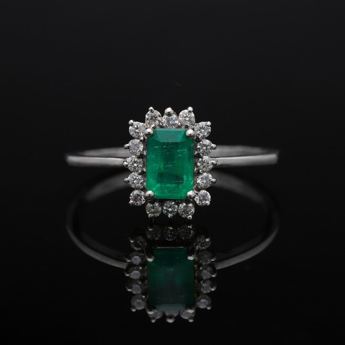 Anello halo brillanti diamanti - halo,