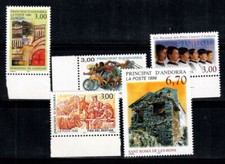 Andorra Francese 1996 Yv. 476.479-482 MNH 100% Sant Roma, bestiame, cultura