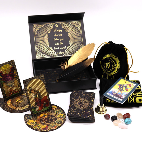 Gold foil tarot let the - gold,