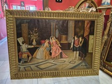 Scena Francese Olio Su Tela