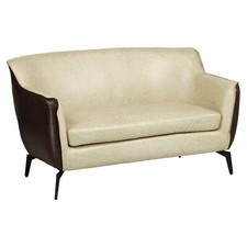 Poltroncina o Divano ELSA In Similpelle Con Braccioli e Piedini In Metallo