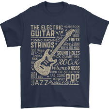 T-Shirt Uomo Chitarra Word Art