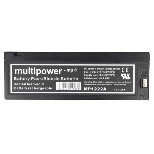 Multipower mp1222a 12v 2ah - 12v, 2,2ah