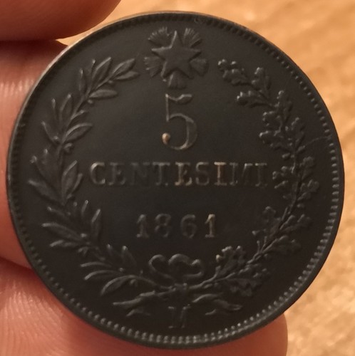 Moneta centesimi 1861 - 5,