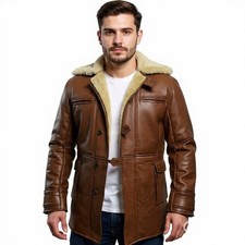 Cappotto da uomo in vera pelle