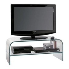 Ciatti Mobile porta TV moderno Cristallo 2 Ripiani GLASS 110