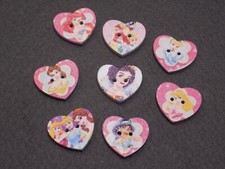 8 CUORI LEGNO PRINCIPESSE