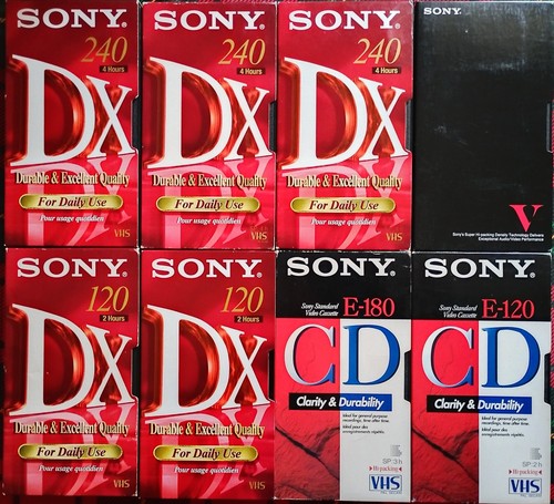 Videocassette vhs sony varia - 8,