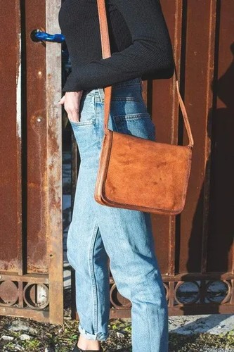 Borsa pelle messenger - in,