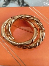 Vintage Spilla Donna Metallo Dorato Bijoux Cascio