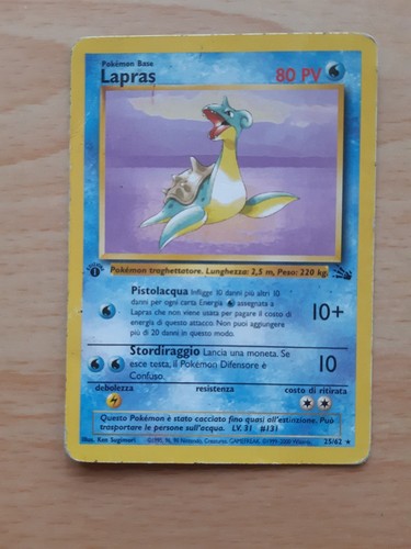 Lapras carta pokémon - pokémon,