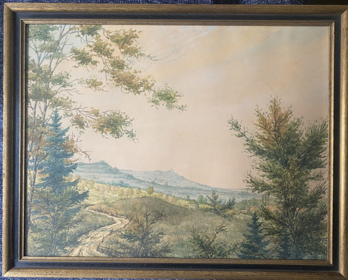 Aquarell paesaggio collinare - paesaggio,