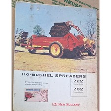 New Holland 110 Bushel Spreaders 222 202 Manuale Proprietario Brochure Vintage Farm
